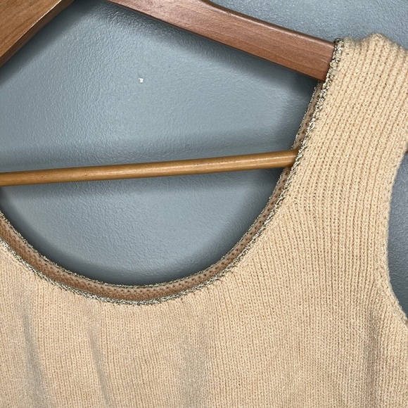 ST. JOHN Vintage 70s Santana Knit Gold Trimmed Cardigan Sweater Tank Set - Picture 14 of 15